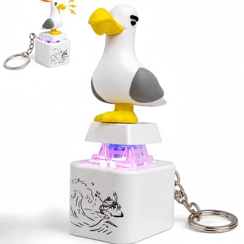 Игрушка, брелок, новая коллекция, антистресс, чайка, издает звуки