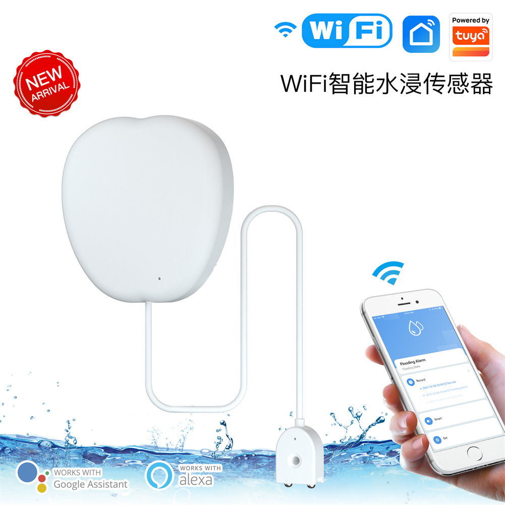 Wi -Fi Tuya Smart Home Home Water Detector Detector Triming Интеллектуальная защита утечка воды. Интеллектуальный датчик