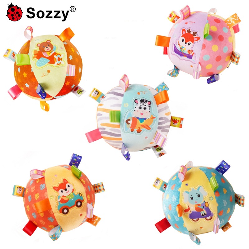 Sozzy Качалка для новорожденных, погремушка, детская плюшевая успокаивающая хваталка, игрушка