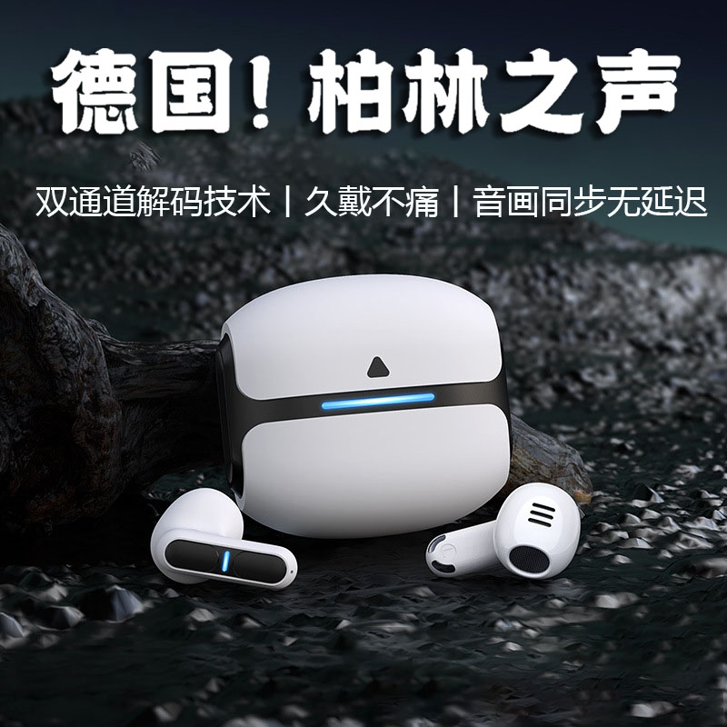 2026 новая беспроводная Bluetooth-гарнитура, полувкладыши, игровая, без задержки, высококачественная беспроводная гарнитура с шумоподавлением