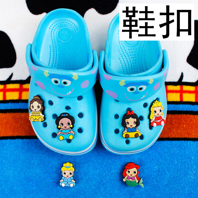 Мультяшные милые детские тапочки в стиле Crocs, декор, аксессуар, аксессуары, босоножки