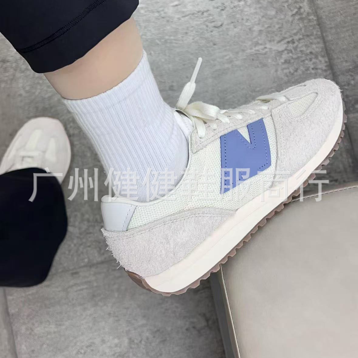 Гуанчжоу Jianjian обувь и одежда Putian высокая версия Yuanying тот же стиль nb471 белые и синие кроссовки мужская и женская спортивная обувь