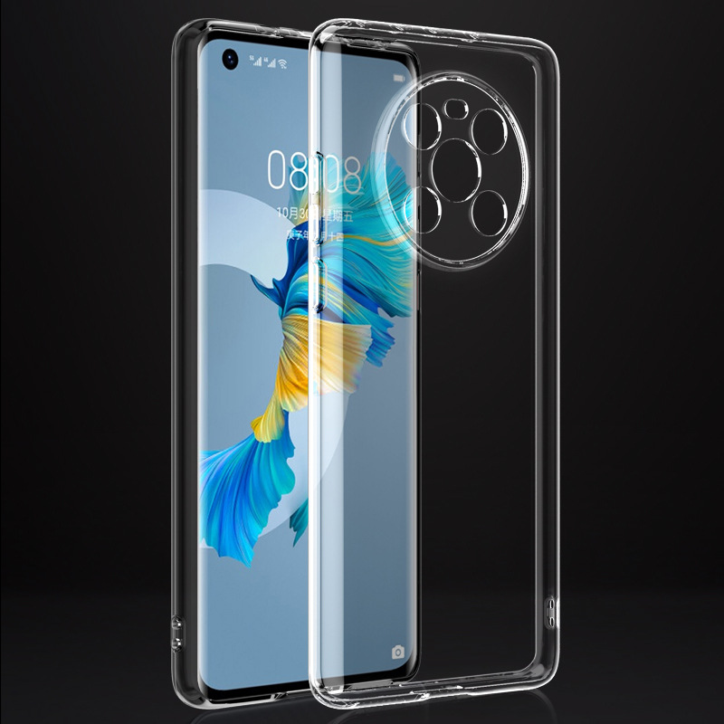 Подходит для чехла для мобильного телефона Huawei mate60pro 40pro, прозрачный мягкий чехол из ТПУ P80pro, простой оптовый чехол против падения