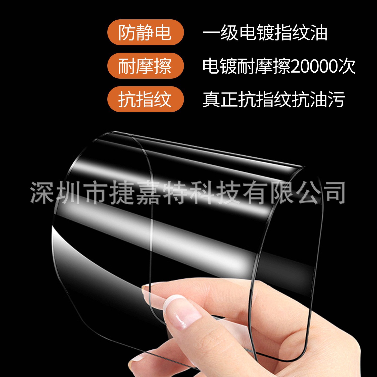 Подходит для iPhone серии 16, 11, 12, 13 18PRO MAX 14PLUS, противоскользящая и антистатическая закаленная пленка.