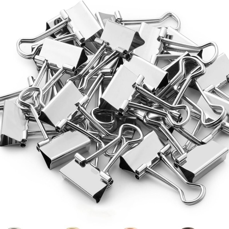 Amazon Серебряный длинный хвостовой зажим для купюр, зажим для купюр, железный зажим с ласточкиным хвостом, канцелярский зажим, культурный и образовательный зажим для трансграничных гальванических покрытий