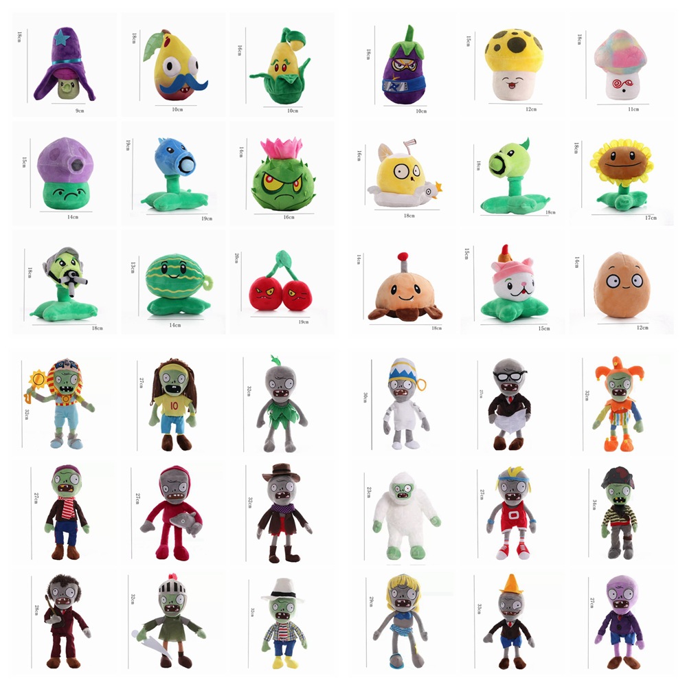 Плюшевая игрушка «Plants vs. Zombies» «Горохострел» «Подсолнух» «Овощи» «Вопрошающий» Зомби-игрок-пират Зомби-танцовщица
