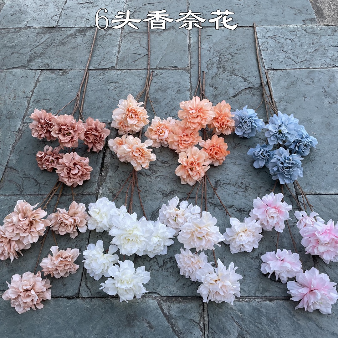 Свадебный производитель цветов 6 головы Xiangnai Flower New Furong Peony Home Свадебное украшение цветок оптовой цветок