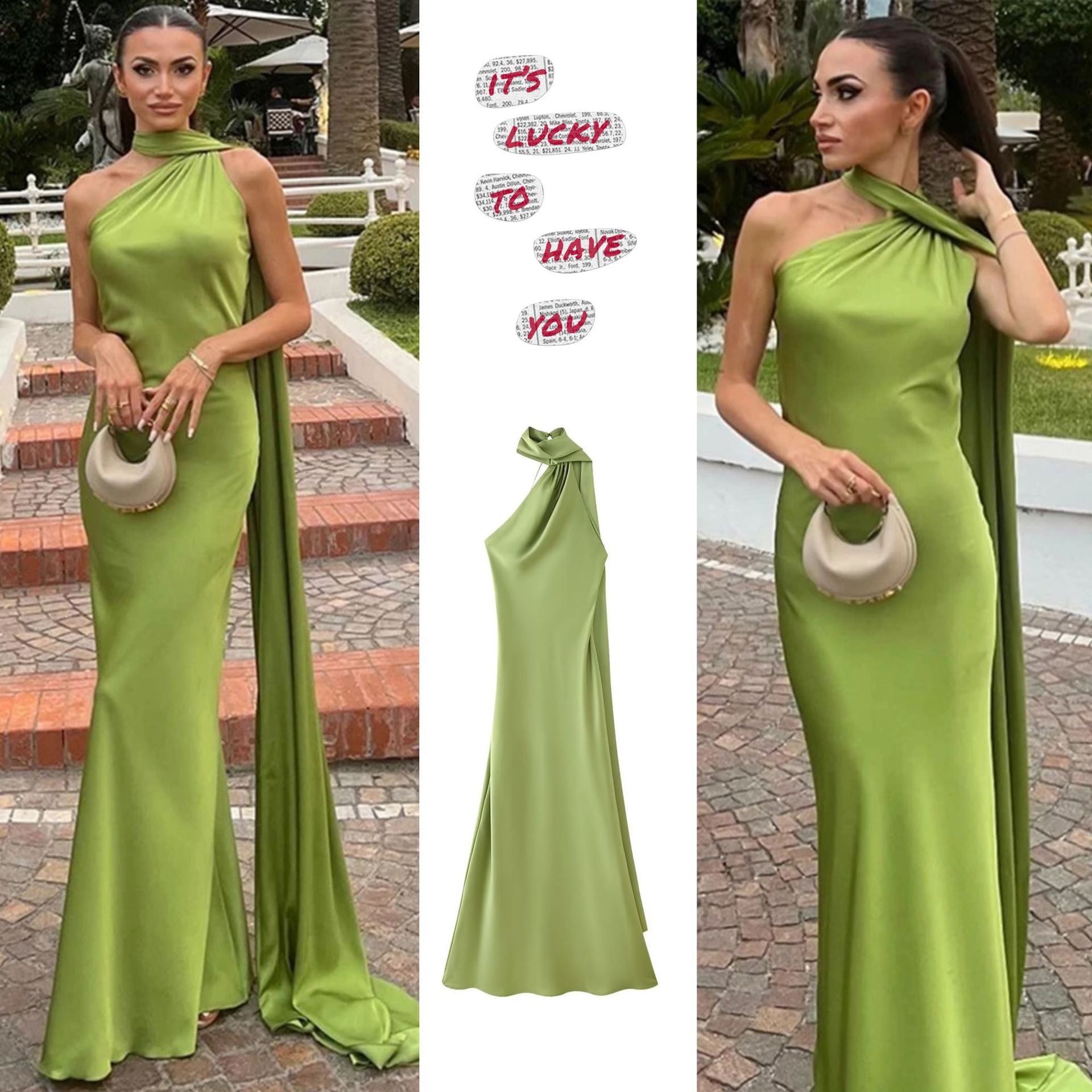 (Трансграничная торговля), элегантная длинная юбка, Aliexpress, европейский стиль, с открытой спиной