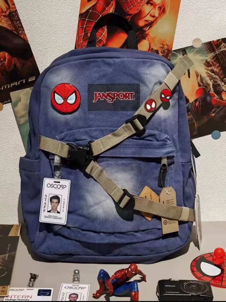 Рюкзак Jansport Garfield The Amazing Spider-Man Same Рюкзак Мужской Университет Джаспера Сумки для начальной и средней школы Женские