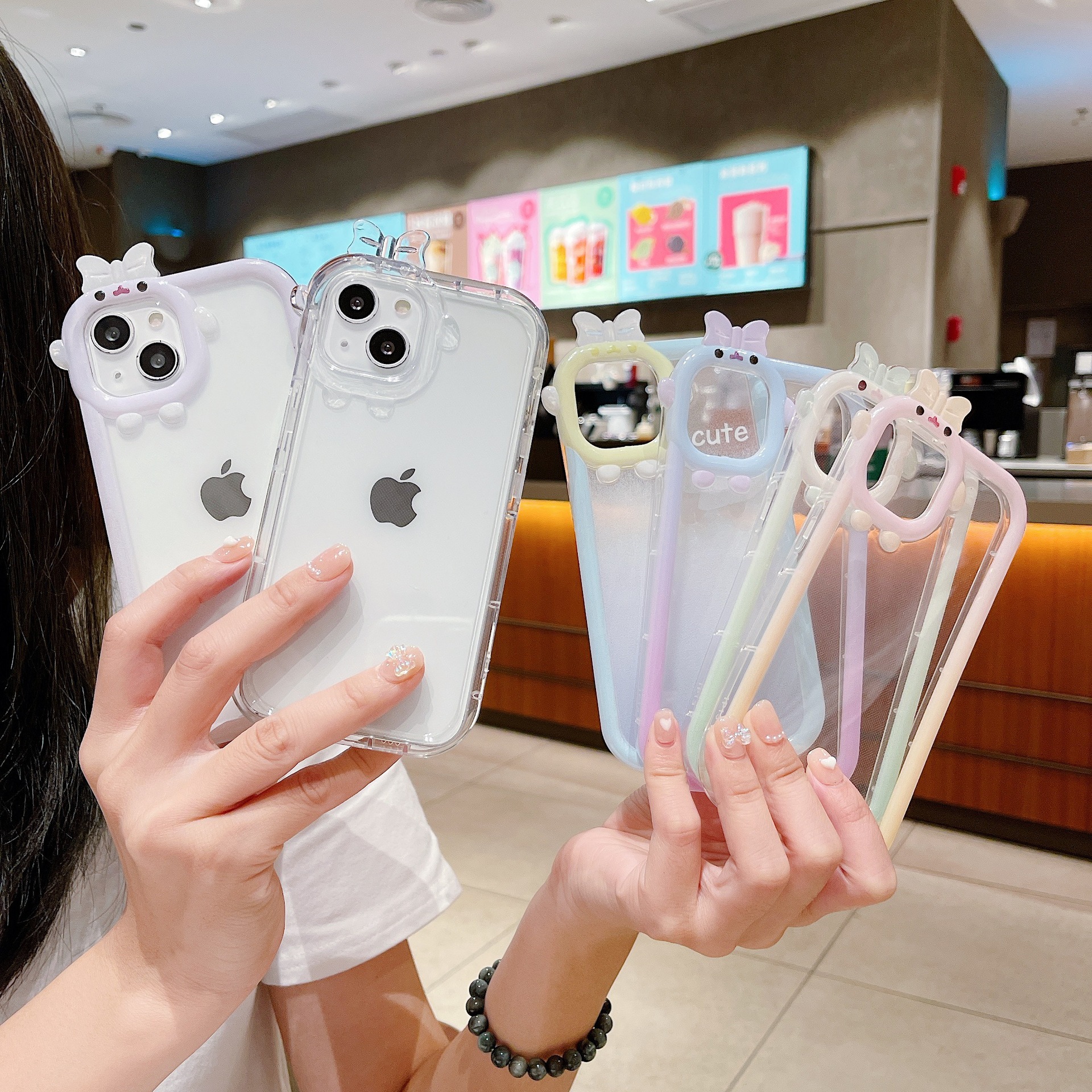 Apple, чехол для телефона, прозрачный совместимый монстр, iPhone 13, защитный чехол, iphone, 11promax, популярно в интернете