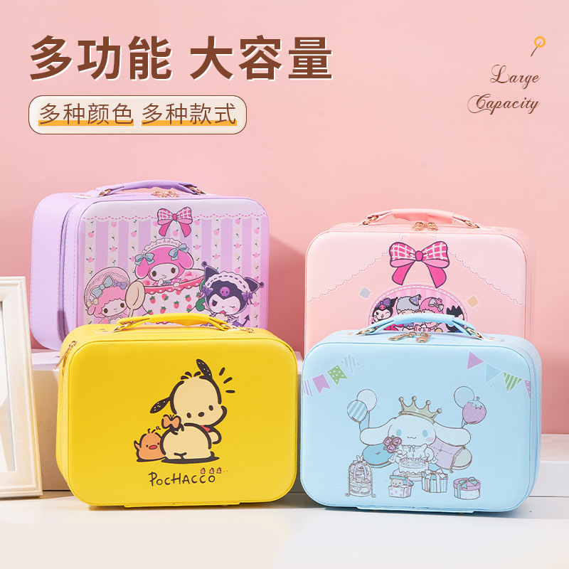 Sanrio, портативная вместительная и большая мультяшная милая косметичка