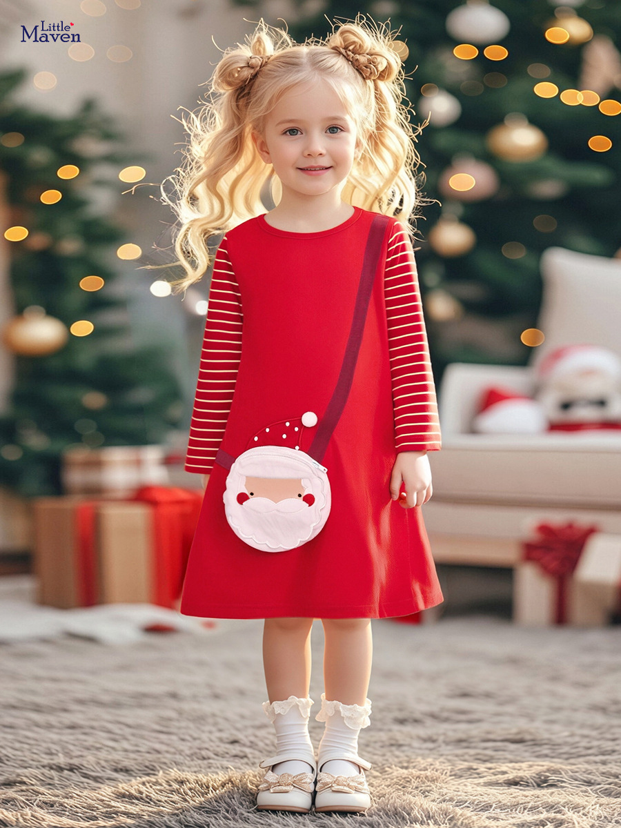 Little maven Платье, осенний хлопковый лонгслив, европейский стиль
