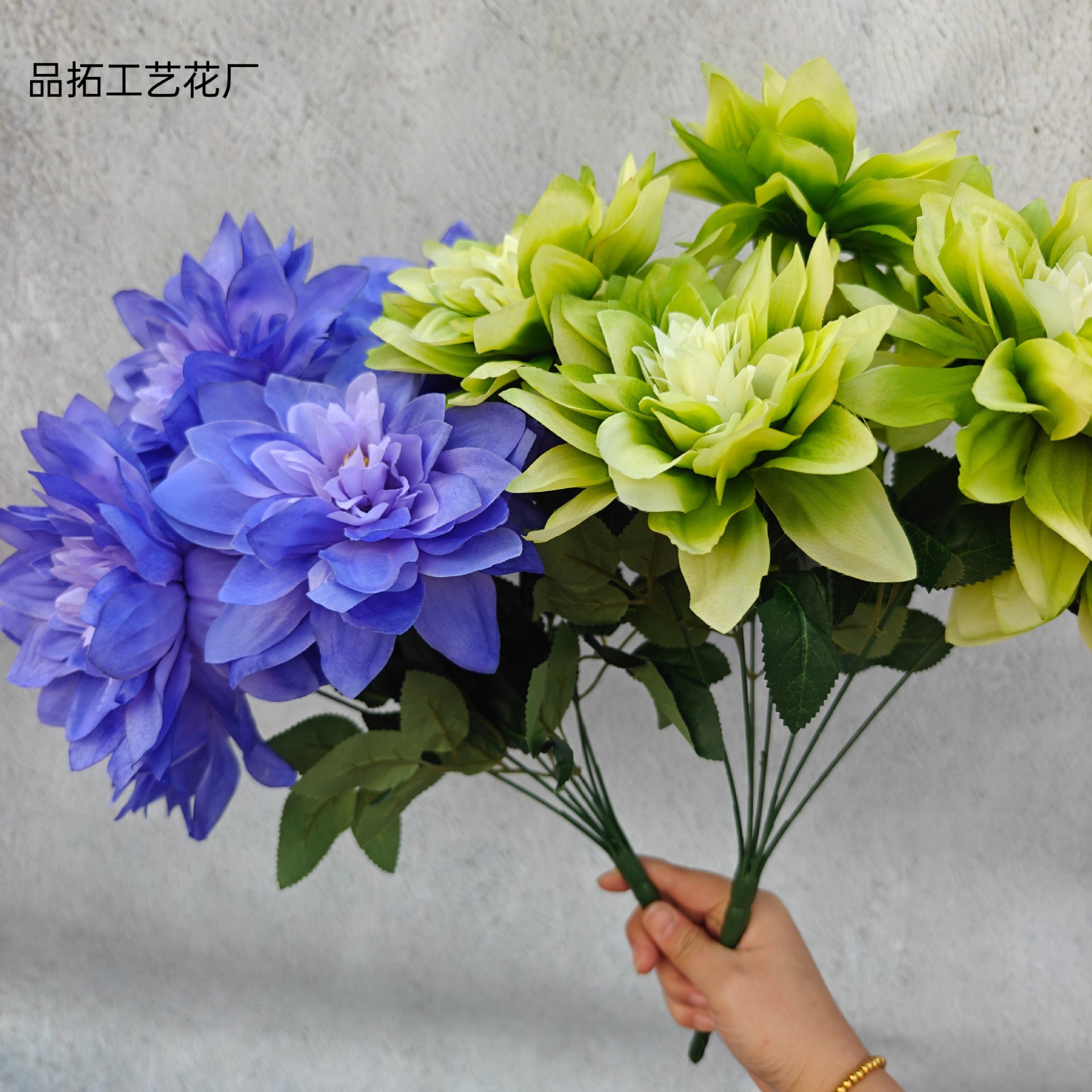 7-х голова георманы, смоделированные цветы, тысяча слоев Belle Wedding Home Home Decoration стены, цветочные композиции и фотография реквизита