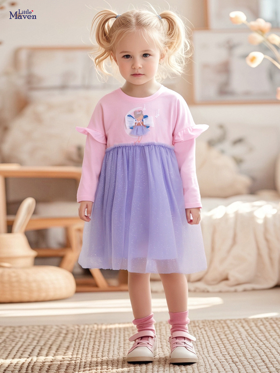 Little maven (Трансграничная торговля), осеннее милое платье, европейский стиль
