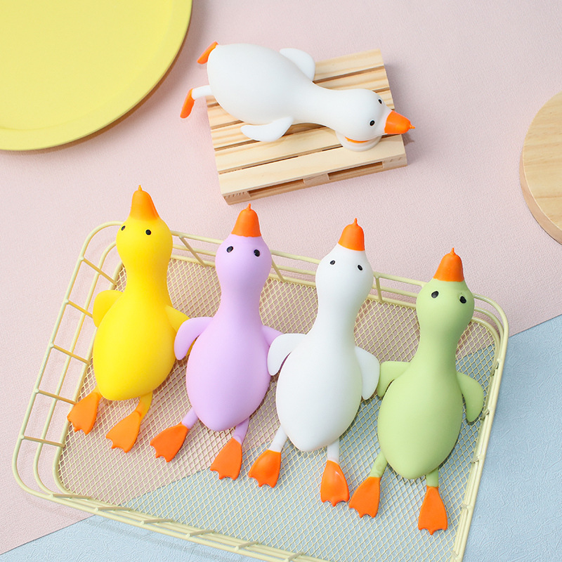 Мультяшная игрушка из пластика из мягкой резины, антистресс, утка